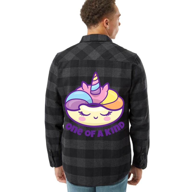 Girls Unicorn Donut Kids Rainbow Donut Squad Cute  Flannel Shirt | Artistshot