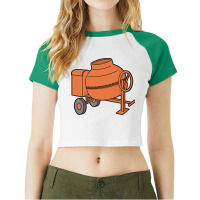 Concrete Mixer Cool Raglan Crop Top | Artistshot