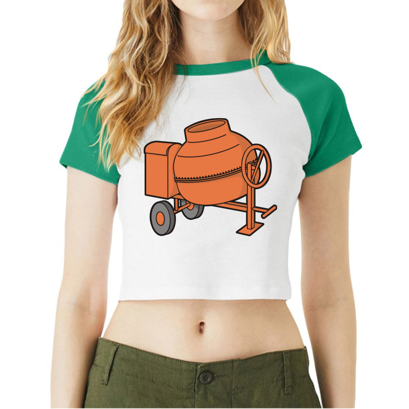 Concrete Mixer Cool Raglan Crop Top by rumbifheemb | Artistshot