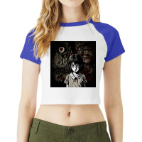 Angry Face Art Xi Raglan Crop Top | Artistshot