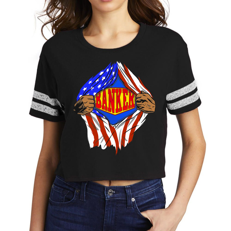 Funny Super Banker Hero Job Scorecard Crop Tee by MICHELLERICE | Artistshot