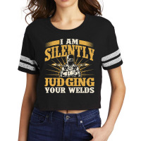 I Am Silently Judging Your Welds Welder Constructi Scorecard Crop Tee | Artistshot