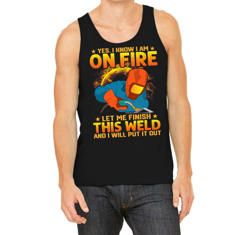 Funny Saying Welding Strong Welder Funny Quote Tank Top | Artistshot