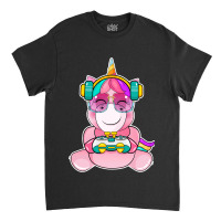 Gamer Girl Unicorn Gaming Cute Video Game Women Gi Classic T-shirt | Artistshot