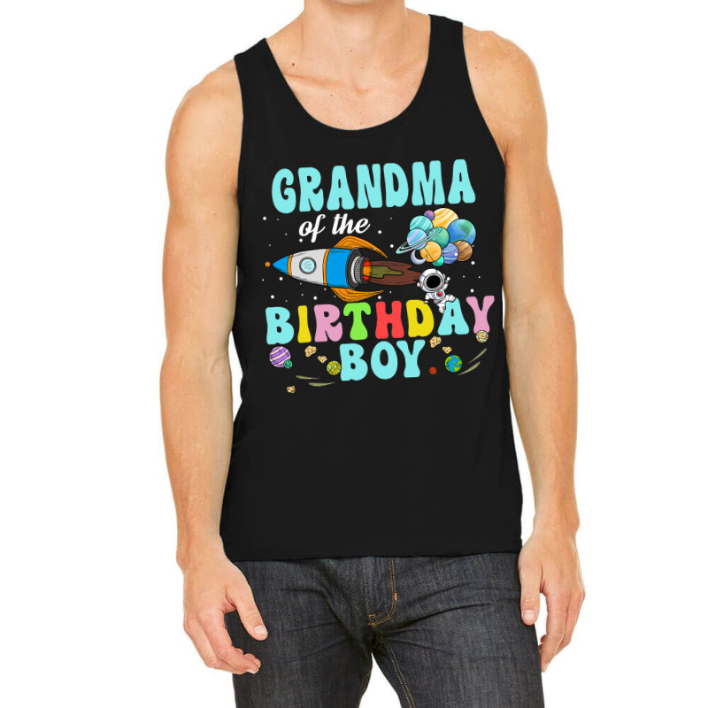 Grandma Of The Birthday Astronaut Boy Space Party Tank Top | Artistshot