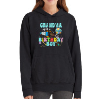 Grandma Of The Birthday Astronaut Boy Space Party Vintage Hoodie | Artistshot