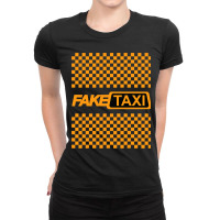 Funny Fake Taxi Yellow Cab Driver Ladies Fitted T-shirt | Artistshot