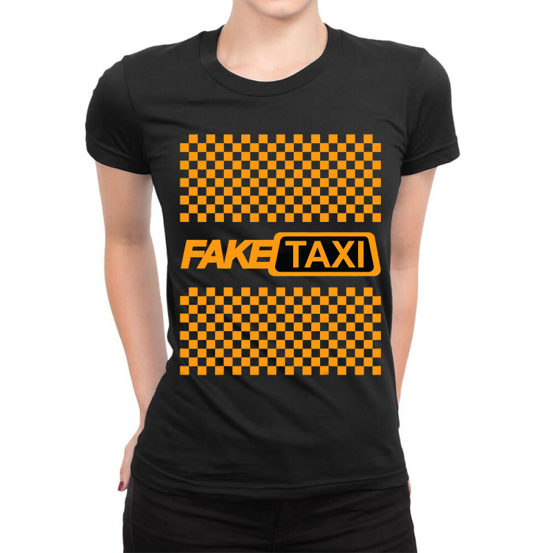 Funny Fake Taxi Yellow Cab Driver Ladies Fitted T-Shirt by GARYYATES | Artistshot