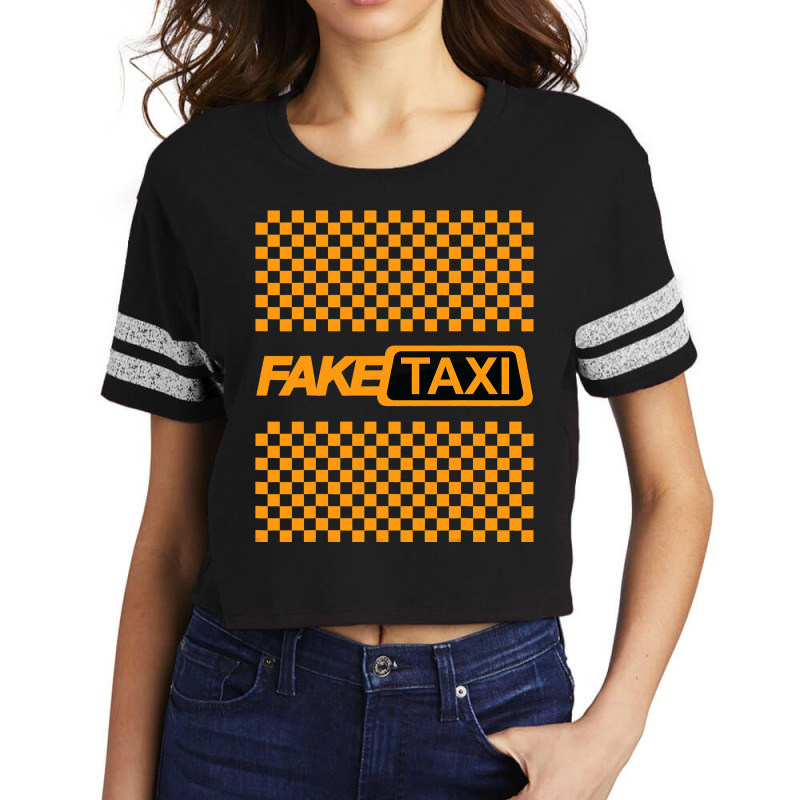 Funny Fake Taxi Yellow Cab Driver Scorecard Crop Tee by GARYYATES | Artistshot