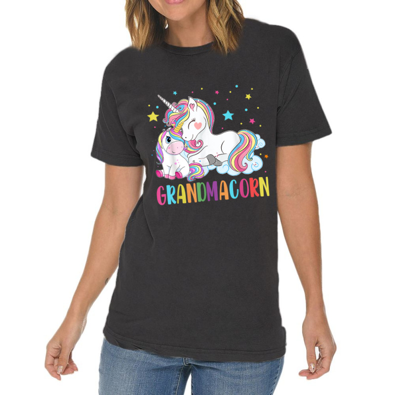 Grandmacorn Unicorn Costume Grandma Mom Mothers Da Vintage T-shirt | Artistshot