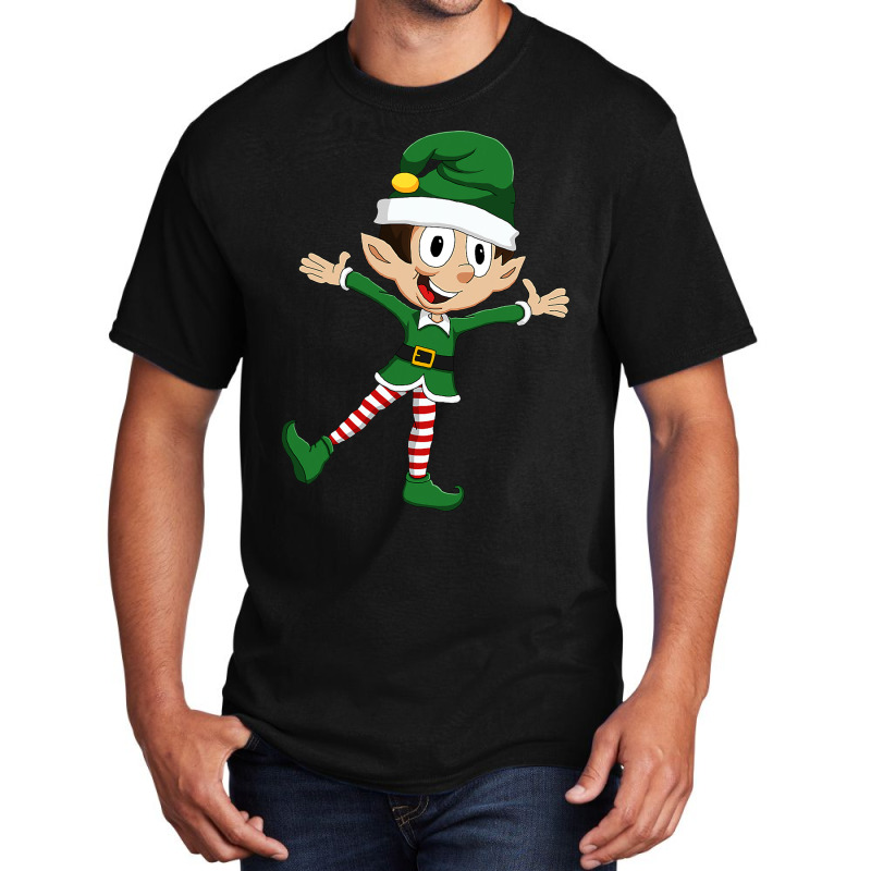 Happy Cute Little Elf Christmas Xmas Seasonal Holi Basic T-shirt | Artistshot