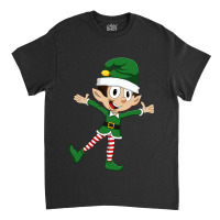 Happy Cute Little Elf Christmas Xmas Seasonal Holi Classic T-shirt | Artistshot