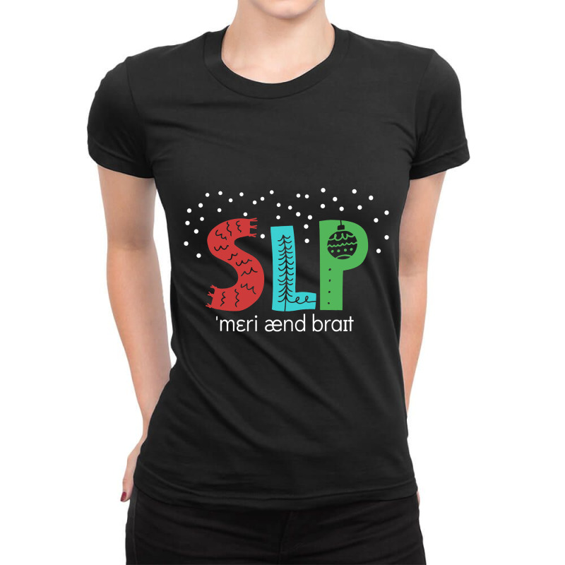 Funny Phonetic Transcription Christmas Slp Speech  Ladies Fitted T-Shirt by JOEGREEN | Artistshot