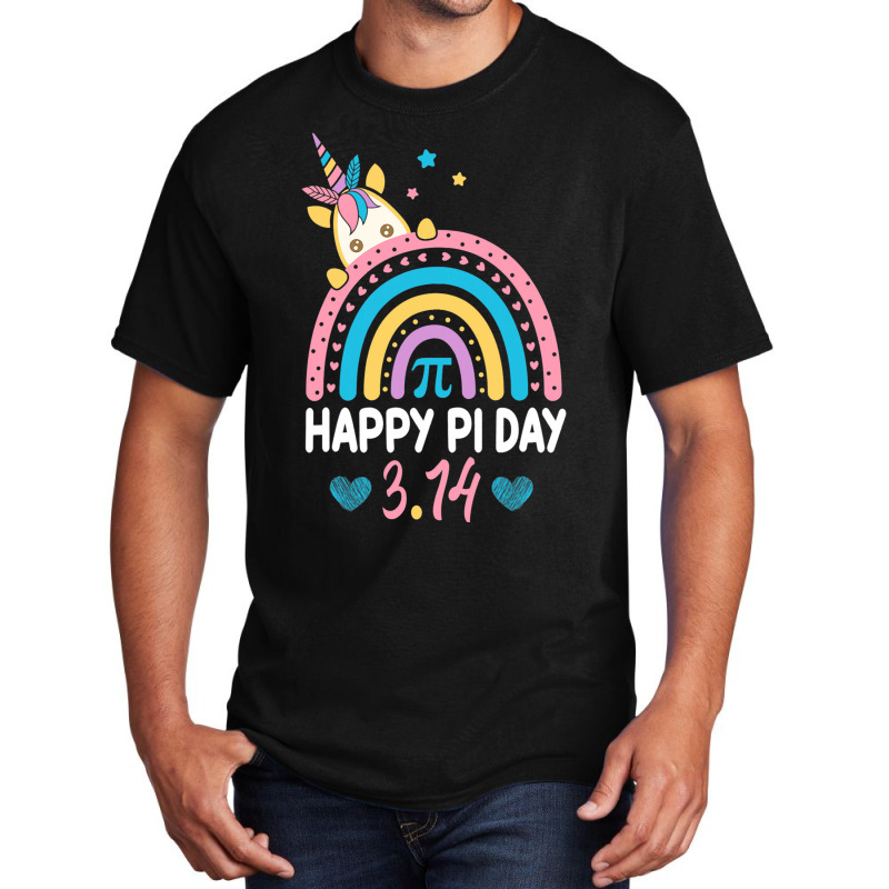 Happy Pi Day Math Teacher School Kids Rainbow Unic Basic T-shirt | Artistshot