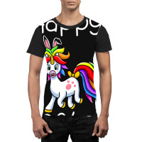 Happy Easter Cute Unicorn Face Funny Easter Day Wo Graphic T-shirt | Artistshot