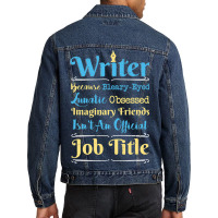 I Am Writer Author Funny Writers Gift Men Denim Jacket | Artistshot