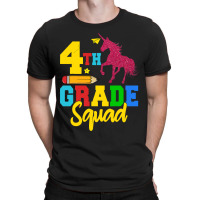 Funny Fourth Grade Squad 4th Grader Unicorn Back T T-shirt | Artistshot