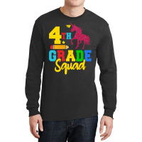 Funny Fourth Grade Squad 4th Grader Unicorn Back T Long Sleeve Shirts | Artistshot