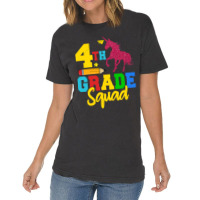 Funny Fourth Grade Squad 4th Grader Unicorn Back T Vintage T-shirt | Artistshot