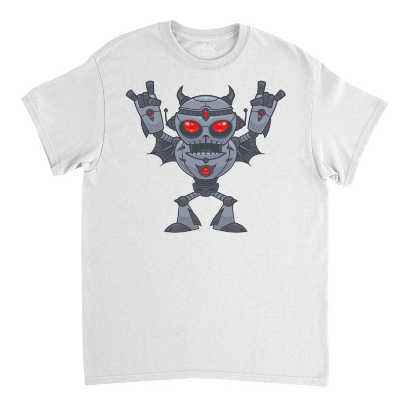 Metalhead - Heavy Metal Robot Devil Classic T-shirt by fizzgig | Artistshot