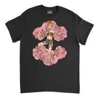 Yoga Girl On Roses Classic T-shirt | Artistshot