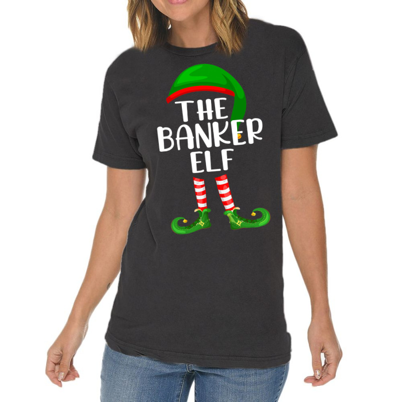 Funny The Banker Elf Matching Family Christmas Vintage T-Shirt by ERICJONES | Artistshot