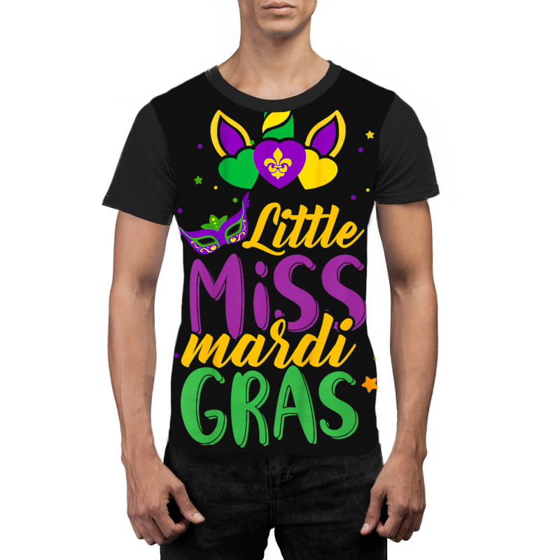 Funny Little Miss Mardi Gras Cute Mardi Gras Unico Graphic T-shirt | Artistshot