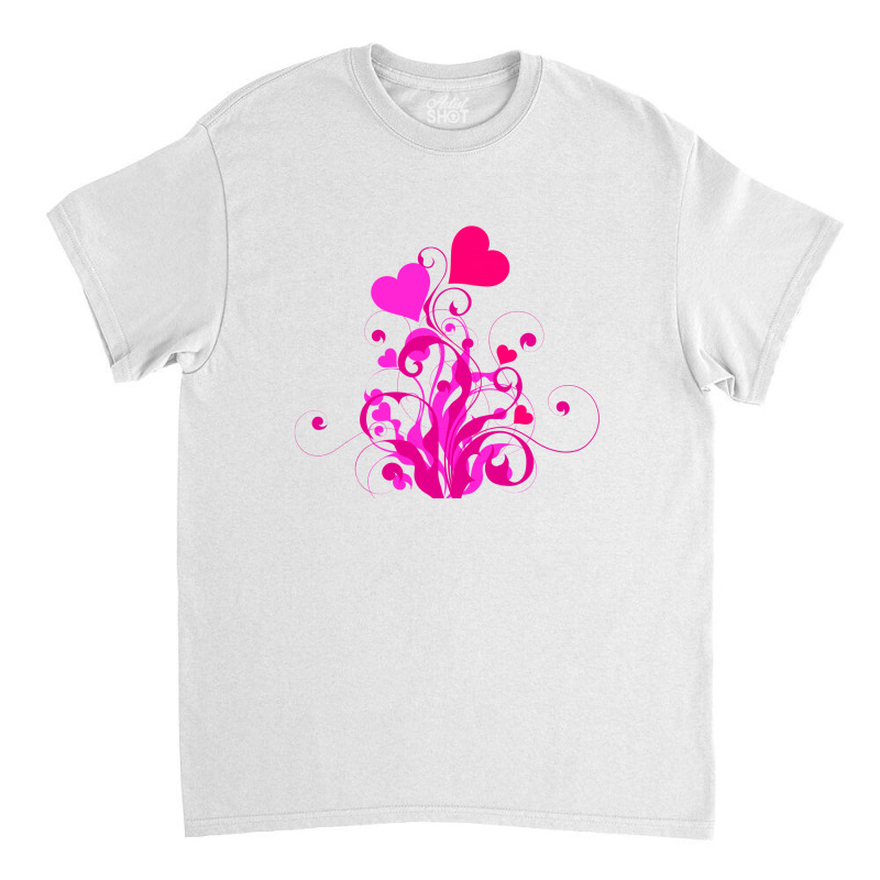 Floral Heart Vector Classic T-shirt | Artistshot