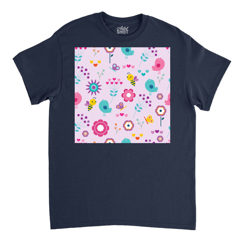 Birds & Bee Classic T-shirt | Artistshot