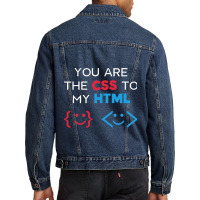 Funny Css Html Web Developer Programmer Nerd Geek  Men Denim Jacket | Artistshot