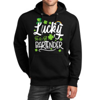 Funny Lucky To Be A Bartender Shamrock St Patricks Unisex Hoodie | Artistshot