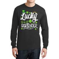 Funny Lucky To Be A Bartender Shamrock St Patricks Long Sleeve Shirts | Artistshot