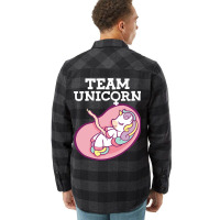 Gender Reveal Party Team Cute Unicorn Girl Boy Pin Flannel Shirt | Artistshot