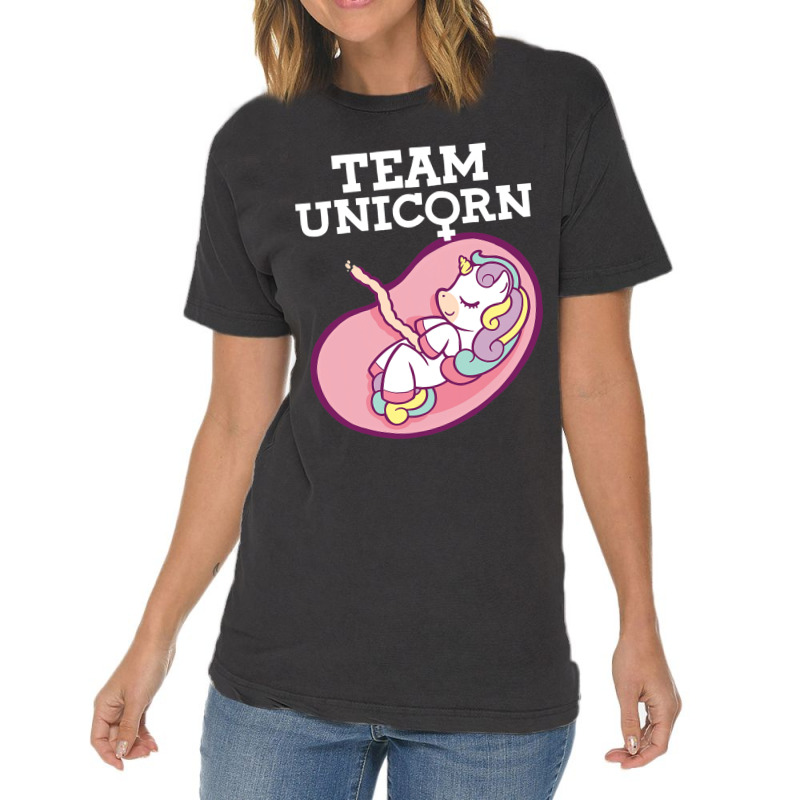 Gender Reveal Party Team Cute Unicorn Girl Boy Pin Vintage T-shirt | Artistshot