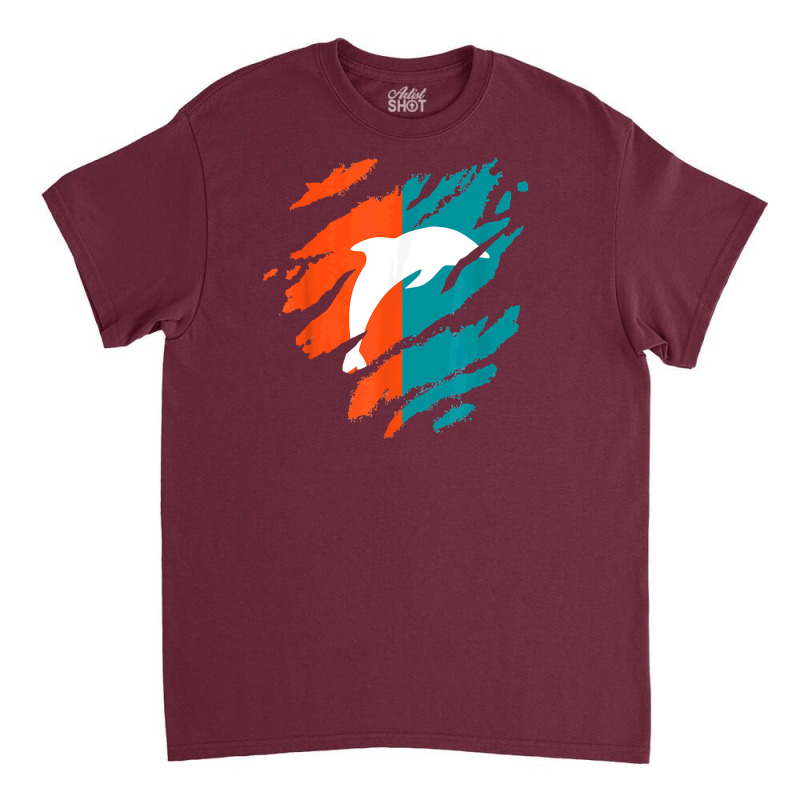 Miami Est 1966 Football Helmet Novelty Dolphin Sports 1 Classic T-shirt | Artistshot