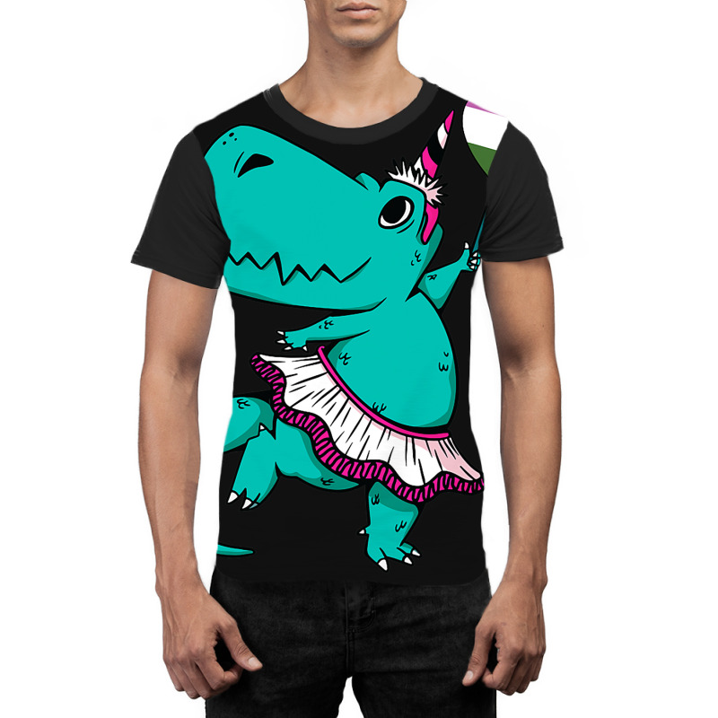 Genderqueersaurus Lgbtq Funny Trex Unicorn Pride A Graphic T-shirt | Artistshot