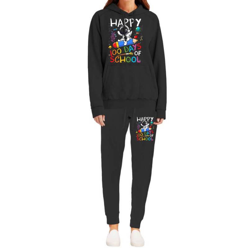 Happy 100 Days Of School Outer Astronaut Space Kid Hoodie & Jogger Set | Artistshot