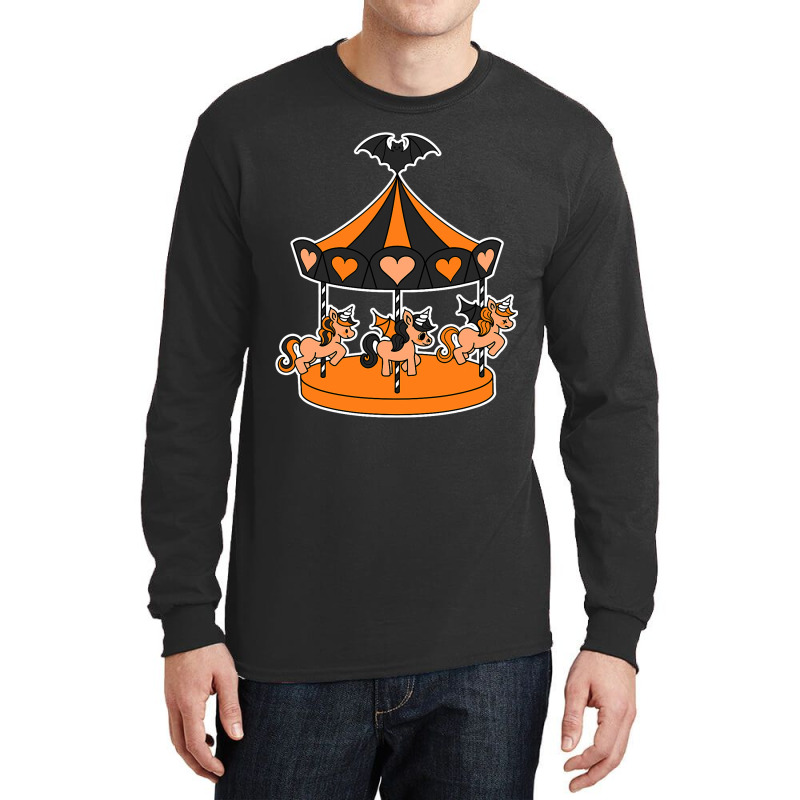 Halloween Carousel Pastel Goth Gothic Unicorn Pony Long Sleeve Shirts | Artistshot