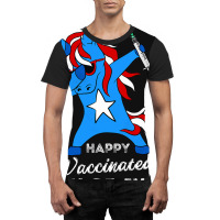 Happy Vaccinated 4th Of July Men Women Pro Vaccine Graphic T-shirt | Artistshot