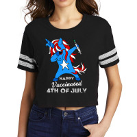 Happy Vaccinated 4th Of July Men Women Pro Vaccine Scorecard Crop Tee | Artistshot