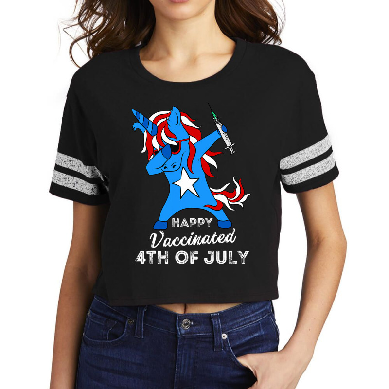 Happy Vaccinated 4th Of July Men Women Pro Vaccine Scorecard Crop Tee by ArabellMonk | Artistshot