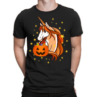 Funny Halloween Unicorn Pumpkin Trick Or Treating  T-shirt | Artistshot