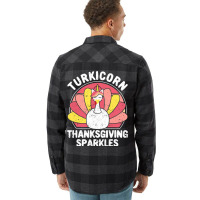 Funny Turkey Unicorn Animal Turkicorn Thanksgiving Flannel Shirt | Artistshot