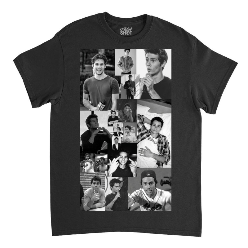 Dylan O&x27;brien Black And White Collage Poster Classic T-shirt | Artistshot