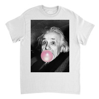 Bubble Gum Albert Einstein Humour Photography  Photograph Blowing Bubb Classic T-shirt | Artistshot