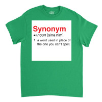 Funny Synonym Definition Poster Classic T-shirt | Artistshot