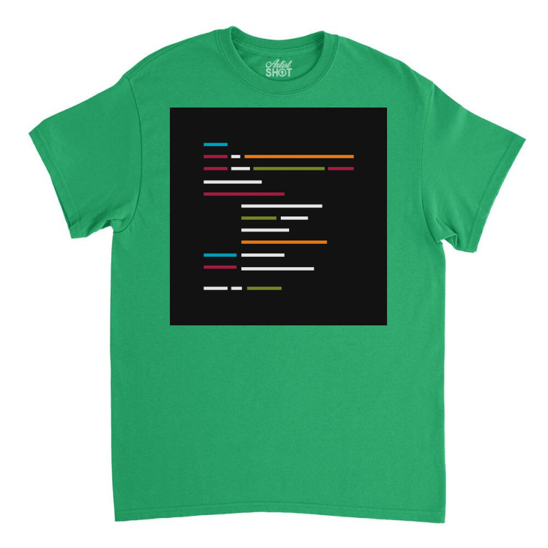 Lines Of Code On Dark Mode For Programming Lovers Poster Copy Classic T-shirt | Artistshot