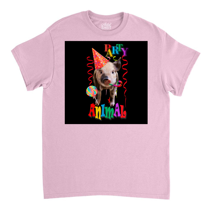 Party Animal Pig Design Poster Classic T-shirt | Artistshot