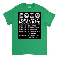 Tech Support Hourly Rate, Computer Repair Geek Poster Classic T-shirt | Artistshot