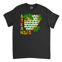 Arkansas Map St Patricks Day Classic T-shirt | Artistshot